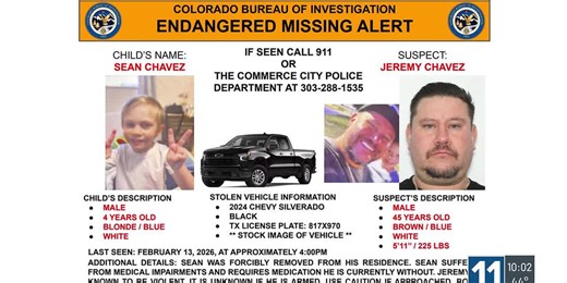 AMBER Alert issued for 4-year-old boy last seen in Commerce City