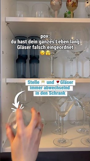 Mehr Platz im Schrank: Der ultimative Gläser-Lifehack! 🥂
