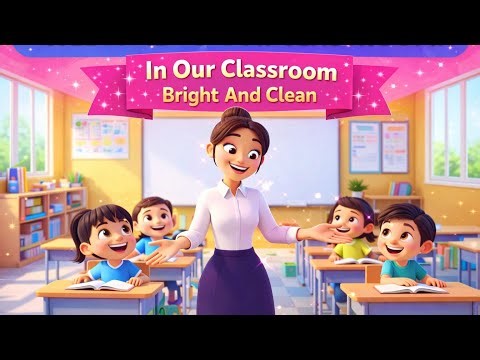 Poem For Kid's / In Our Classroom Bright And Clean / Cartoon / English Poem