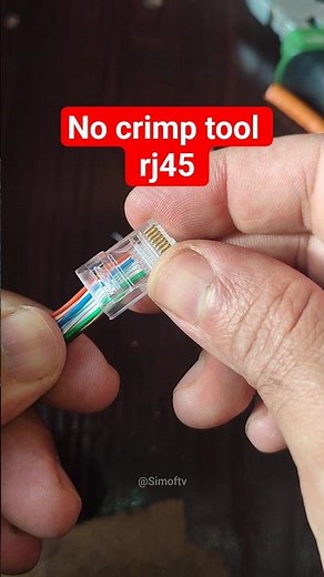 No Crimp Tool? This RJ45 Trick Actually Works! #diy #diyprojects #electricaltips #usa