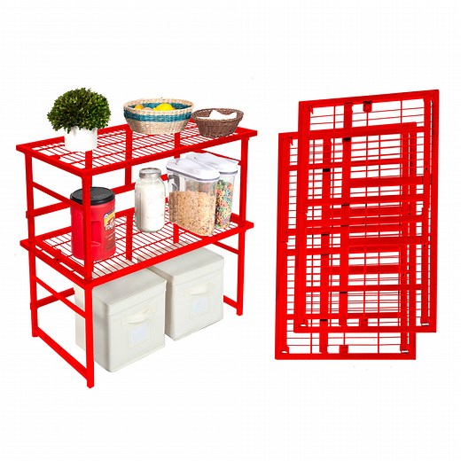 Origami R1 Series: Stackable & Foldable Storage Rack - (2-Pack)