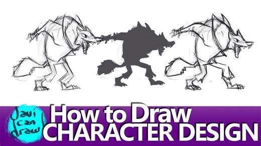 How to Draw a Big Bad Wolf Character Design