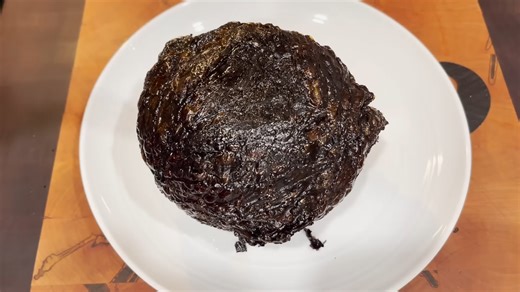 Deep frying a whole cabbage for an hour