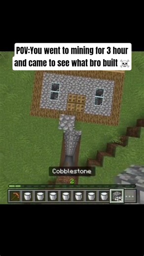 POV: You went mining… this is what bro built 💀 | Minecraft Shorts
