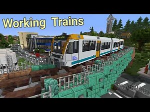Working TRAINS in Minecraft [City Map + Download]