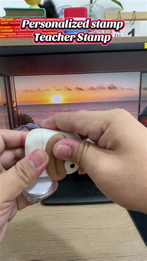 Cute stamp and customized with my name #stamp #selfinkingstamp #trodat