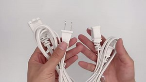 2 Pack 5 Foot Polarized US 2 Prong Extension Cord, US AC Indoor 2 Prong Male and Female Saver Power Cable for NEMA 5-15P to NEMA 5-15R, 18 AWG, White