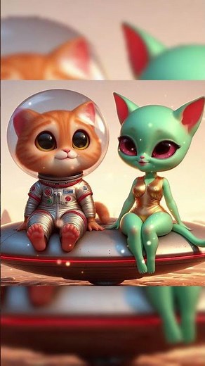 Orange cat raised an alien kitty girl and misses her a lot after returning to Earth