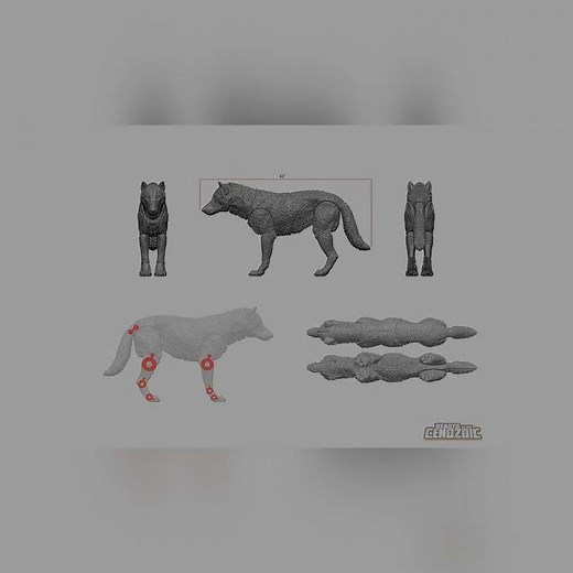 Beasts of the cenozoic dire wolf #extinctanimal #prehistoric #prehistoriccreatures #cenozoic
