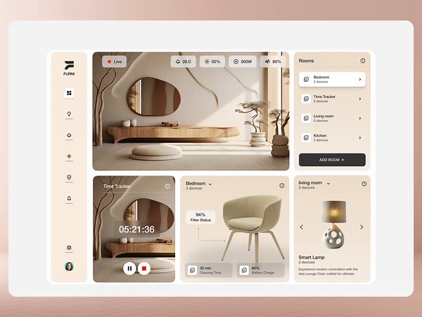Smart Home Management & IoT Dashboard UI
