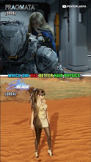 Hair Physics Comparison | Pragmata vs Stellar Blade