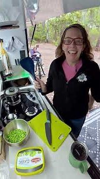 Mushroom and Pea Risotto #plantbasedcamping