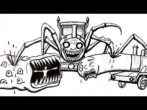 How to draw a Choo Choo Charles vs Thomas EXE & Train Eater