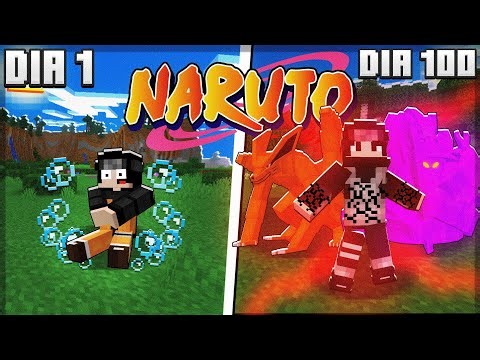 Sobrevivi 100 Dias no SERVIDOR de Naruto MINECRAFT BEDROCK - o filme