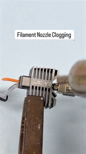 Electronics Curiosities on Instagram: "Removing Filaments Nozzle Clogging by heating nozzle using Hot Gun blower Diy 3d printing machine maintenance tricks Electronics Curiosities #3dprintingissuse #bambulab #bambulabp1p"