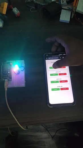 Wi-Fi-controlled LED light example using the NodeMCU ESP8266