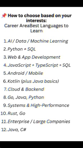 Munnu Kumar on Instagram: "💥Best Programming Language Career Area 💯"