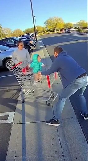 Stranger Stops Runaway Shopping Cart