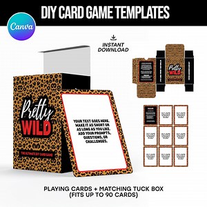 DIY Card Game Template: Printable Cards   Box (canva Editable, Digital Download) - Etsy Australia