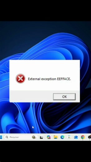 Adriano Brito on Instagram: "Como Resolver o Erro “External Exception EEFFACE” no Windows #programas #windows11 #jogos"