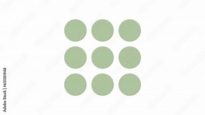 Square dots flickering 2D loading animation. Circles blinking animated cartoon preloader, flat ui element 4K video loader motion graphic. Geometric connection download, upload progress indicator gif