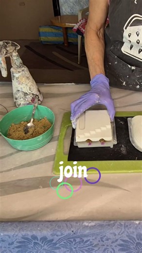 Double Concrete Vase from a Candle Mold