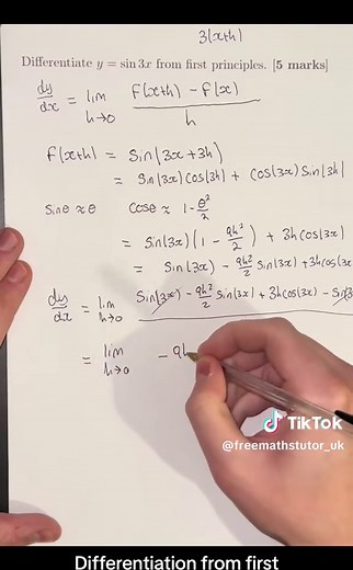 A-level maths - differentiation from first principles #math #alevelmaths #alevels