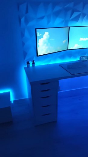 Ultimate Gaming Setup Tour with Blue LED Lights