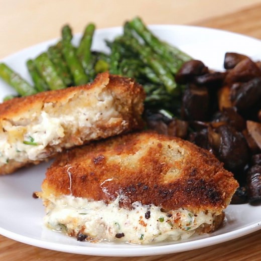 Garlic Herb Stuffed Pork Chops Get the full recipe: http://bzfd.it/1SPXOpU | Tasty