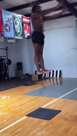 World record standing vertical jump attempt