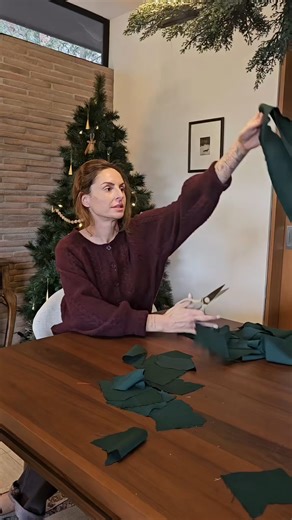 Crafted Comfort | Cre: @atixhome DIY Green Fabric Christmas Wreath 🌿✨ Make your own beautiful green fabric wreath to instantly add festive charm to any... | Instagram