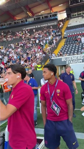 Checking out tonight's pitch 👀 #fcbarcelona #shorts