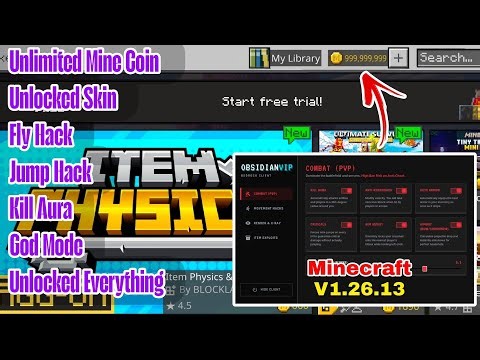 Minecraft V1.26.13 Mod Menu Download Latest Version With Mega menu and unlimited money