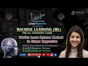 L - 2.2 : Least Squares Method in Linear Regression | Solved Numerical Example | Machine Learning
