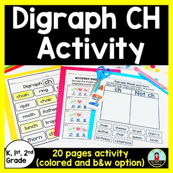 CH Sound Digraph Activity - Flashcards, Posters, Worksheets, Reading Passages
