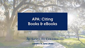 APA: Citing Books & eBooks