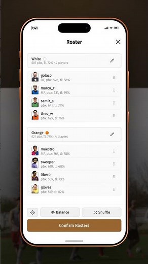 Split players into balanced teams on Playbox | For Organizers