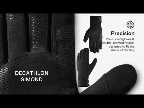 SIMOND Adult's warm and tactile trekking gloves,MT500 - Black | Decathlon