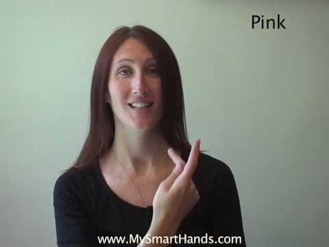 pink - ASL sign for pink
