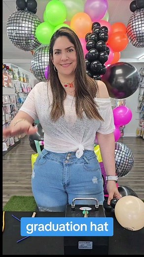Learn with me how to do a graduation hat #grad2024 #graduation #graduationhat #instagramviral #trending | Boga Balloons