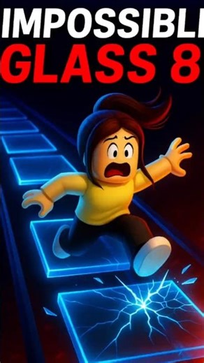 I tried Impossible Glass Bridge Challenge – My Luck Is Broken #robloxshorts