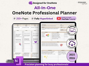 Onenote Planner 2025 2026 Professional One Note Template for Work Project Management Hyperlinked Planner Weekly Planner Organization Planner - Etsy Canada