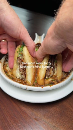 The viral French Onion Smashburger is going away in November! Come try it at our Shelby location! #burger #frenchonion #smashburger