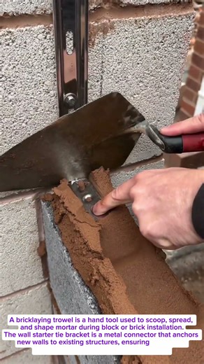 Perfect Masonry Guide: Using a Brick Trowel & Wall Starter Tie for Stronger Block Walls"