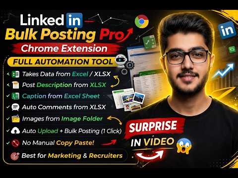 Building a Chrome Extension for LinkedIn Bulk Posting | My First YouTube Video