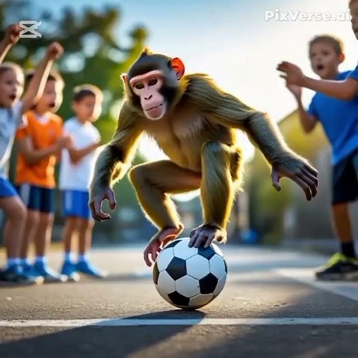 Monkey Shocks Everyone with Insane Football Skills