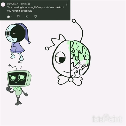 astro x vee fan kid #art #fanart #dandysworld #drawing #fancreation #IM67RIZZERMCDIZZERSIGMA#67k