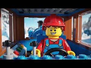 ❄️ Ice Train Crosses Frozen Tunnel in LEGO Land 🚆｜LEGO City Train Adventure