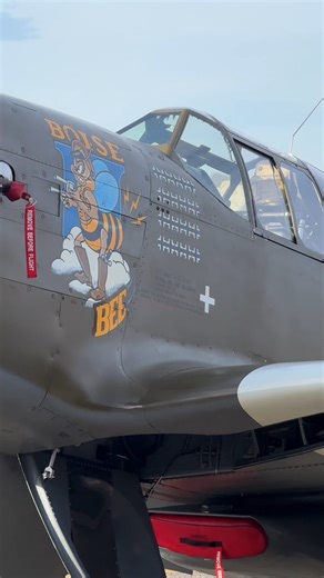 290K views · 9.1K reactions | Our North American P-51C Mustang is a tribute to Boise’s own Lt. Col. Duane W. Beeson, a five-time WWII Fighter Ace. Restored to fly again in 2010, it carries the proud “Boise Bee” markings. #AirMuseum #Warbird #AviationLovers #AviationHistory #IdahoEvents | Warhawk Air Museum | Facebook