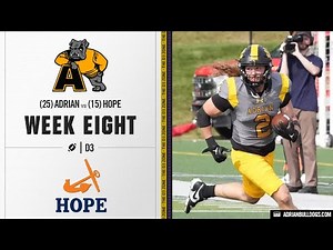 #25 Adrian vs. #15 Hope Highlights | D3 College Football 2025